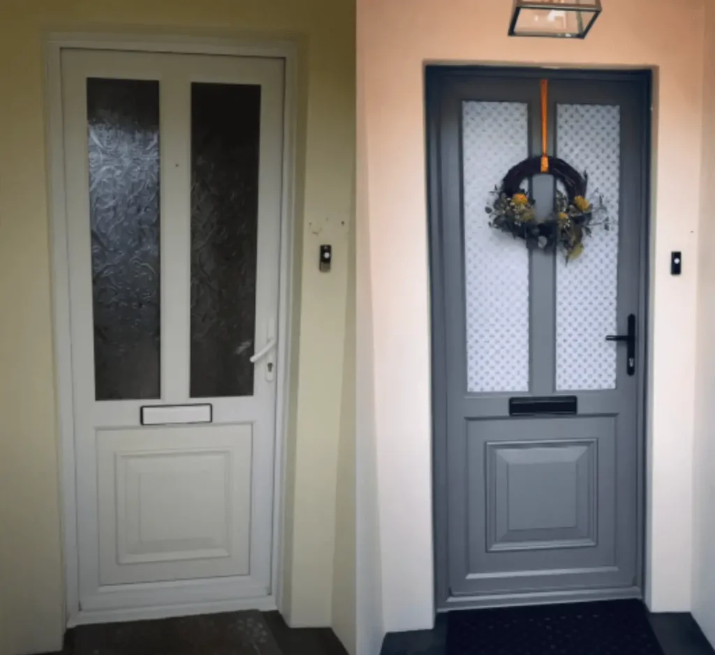 before and after - howto paint uPVC front door