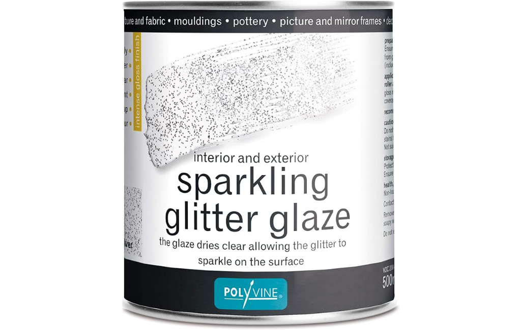 Polyvine Glitter Glaze Silver 500ML