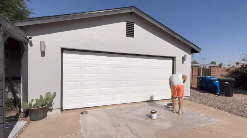 How to paint a metal garage door