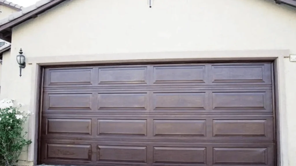 How to paint a metal garage door like a wood