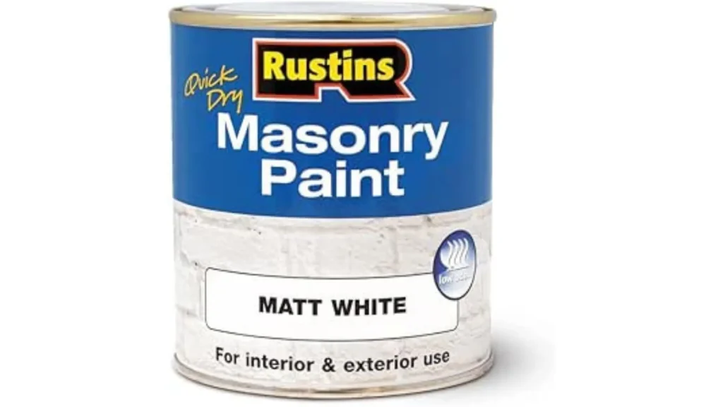 RUSTINS Masonry Paint Matt White 500ml