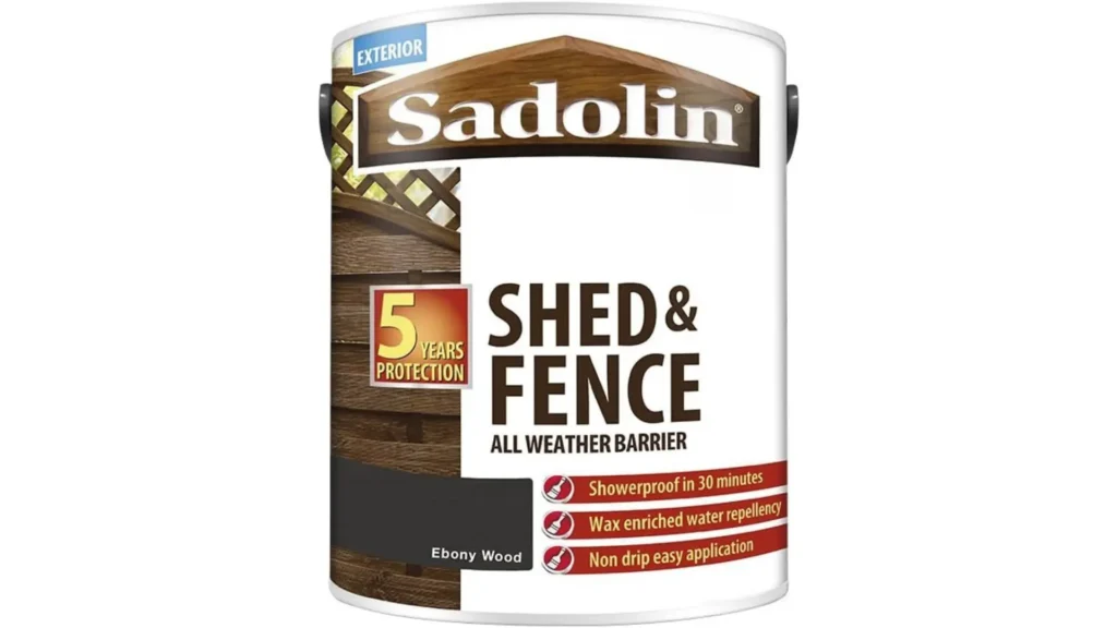 Sadolin Shed & Fence Woodstain Ebony Wood